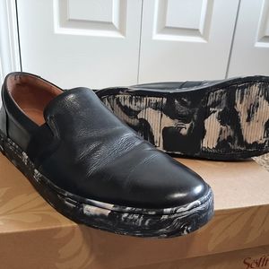 Frye Black Leather Ivy Slip On Sneakers Sz 11